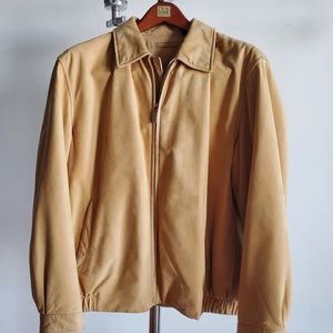 Roundtree & York Tan Suede Jacket Mens